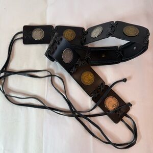 Black Leather Boho Belt